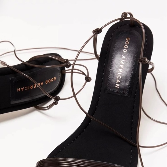 Good American Cinder-f*cking rella Wedge Black size 5 - Picture 7 of 8